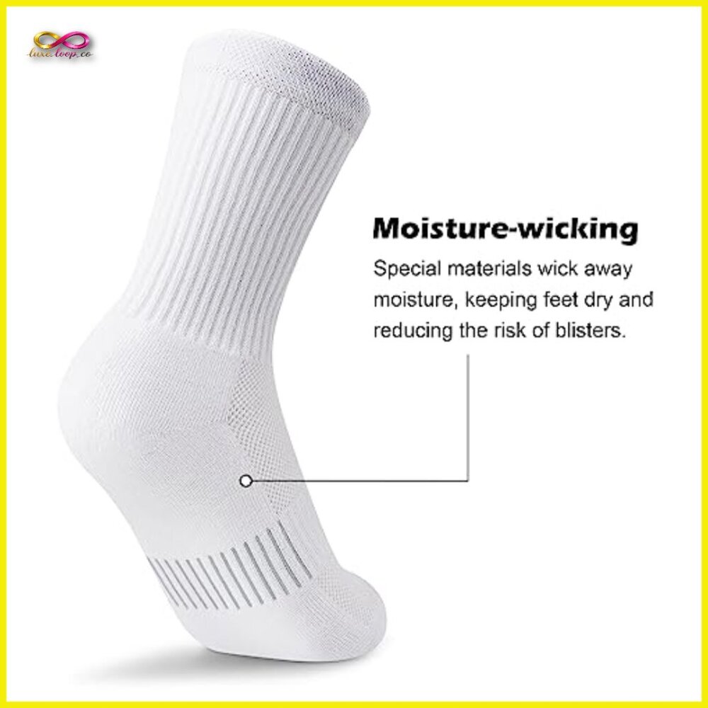 Athletic Crew Socks Compression Arch Support Runn… - image 4